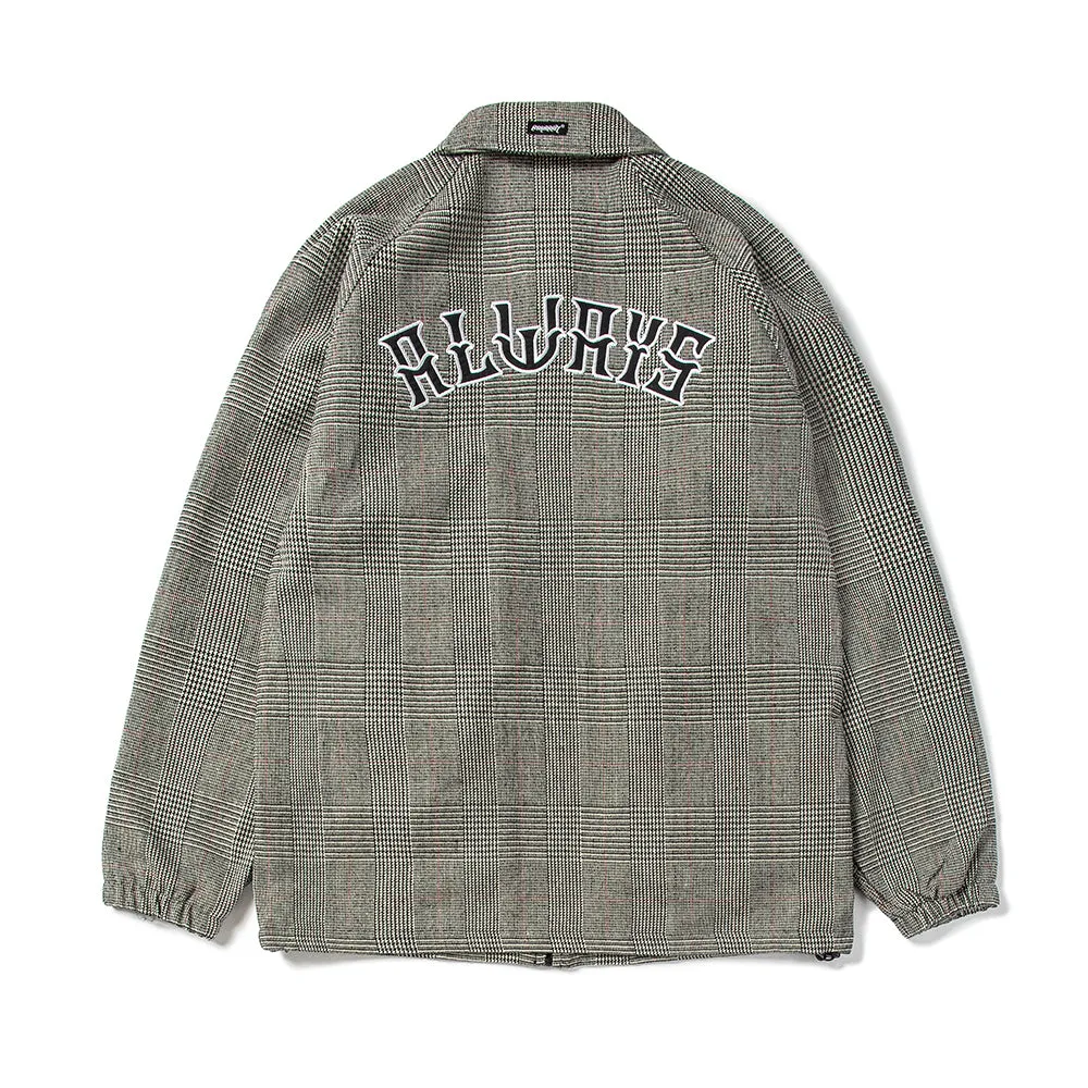 ALWAYS COACH JACKET CHECK GRAY