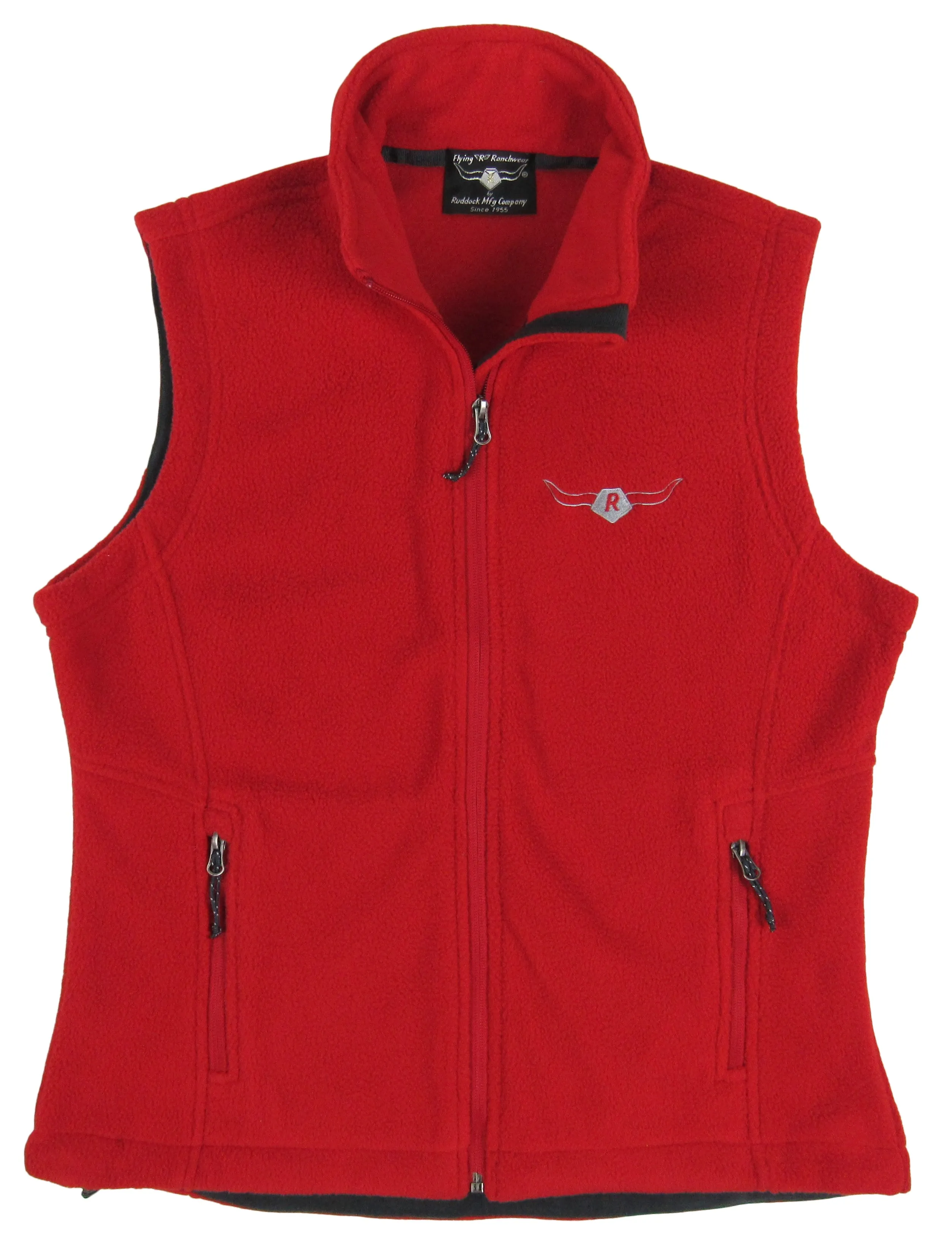 Canyon Fleece - Men's Zip Vest by Flying R Ranchwear - Red