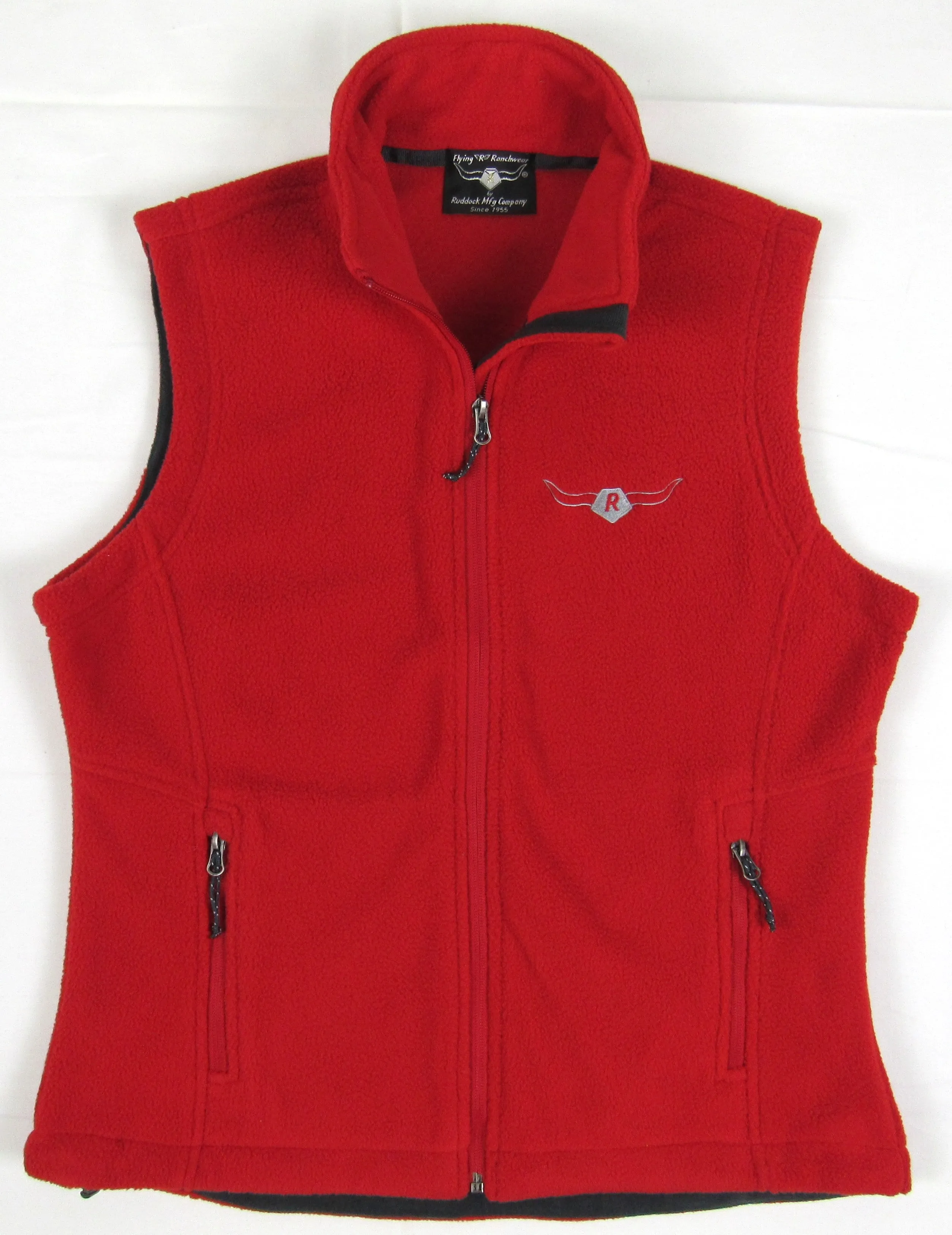 Canyon Fleece - Men's Zip Vest by Flying R Ranchwear - Red