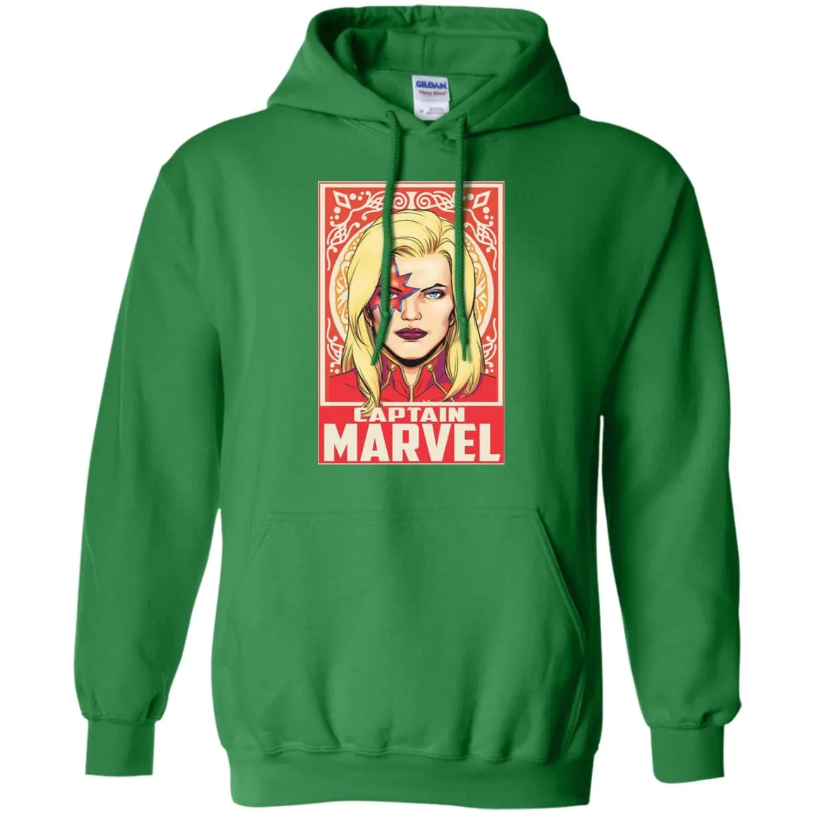 Captain Marvel Ornament Pullover Hoodie Sweatshirt