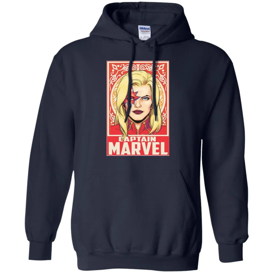 Captain Marvel Ornament Pullover Hoodie Sweatshirt