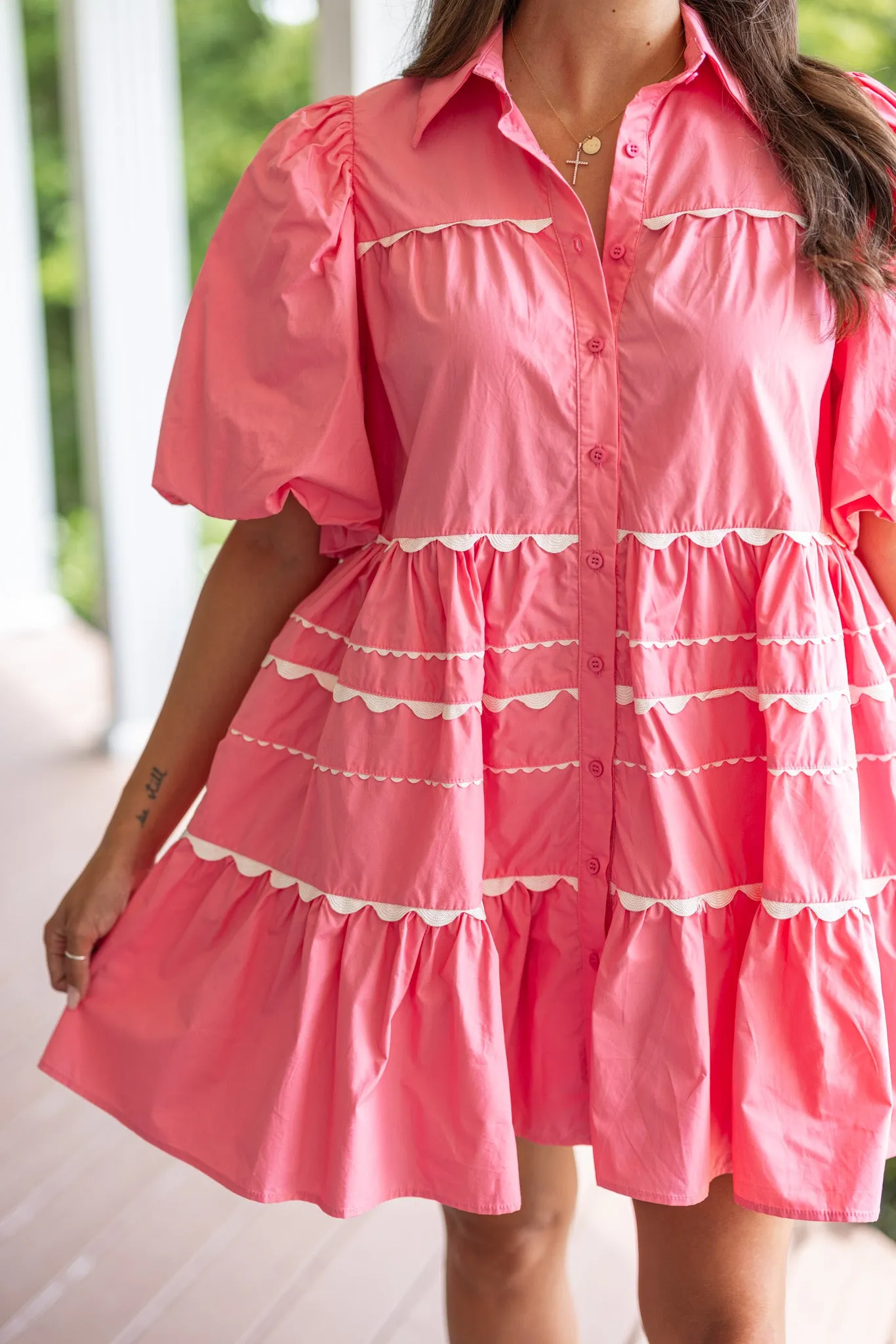 Fabulous Coral Pink Babydoll Dress