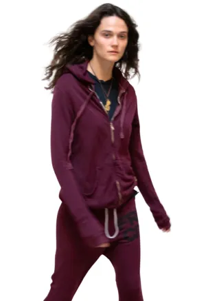 FREE CITY Superfluff Lux Zip Hoodie in Deeplove