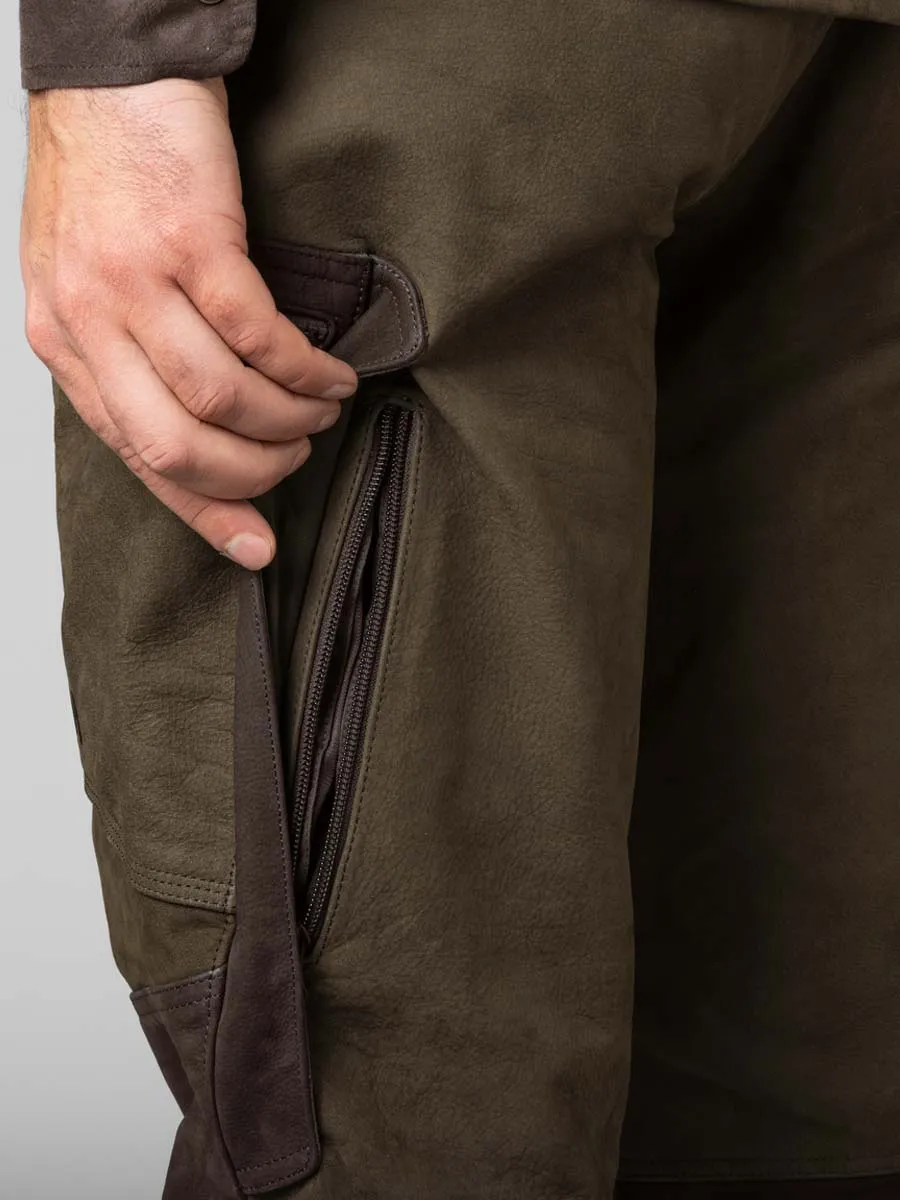 HARKILA Pro Hunter Leather Trousers - Mens  - Willow Green