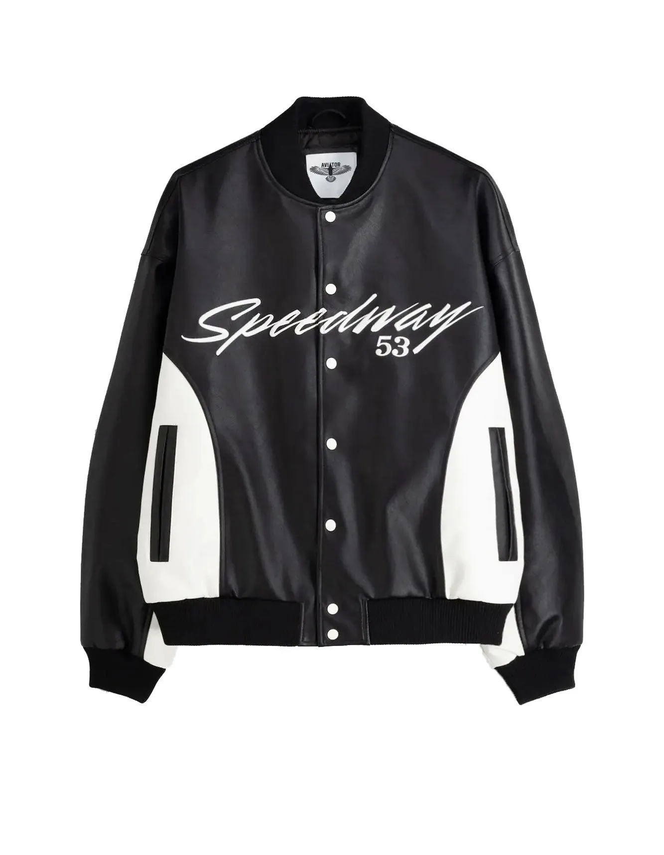 Leather Embroidered Baseball Jacket