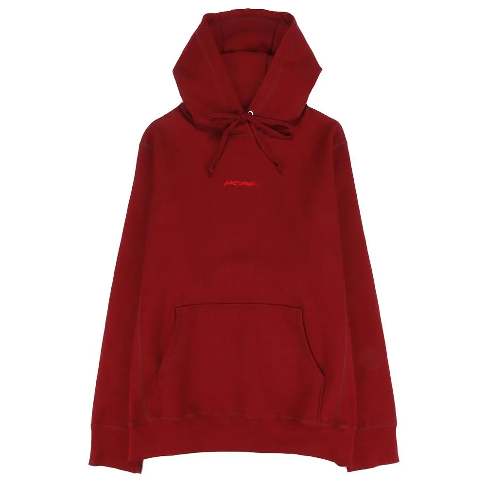 Livestock 400 GSM Embroidered Pullover Hoodie / Burgundy