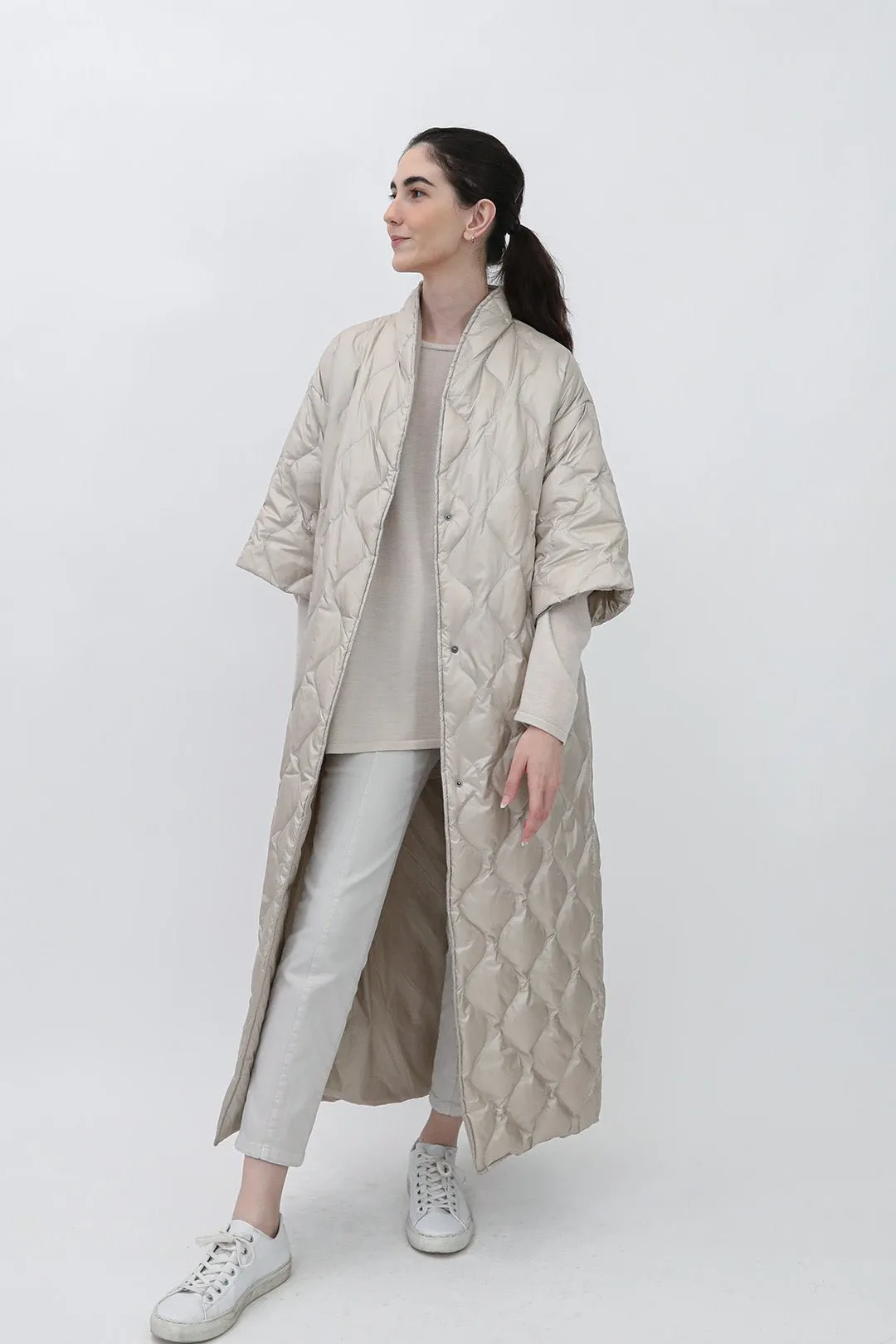 LONG HEIDI COAT IN GOOSE DOWN