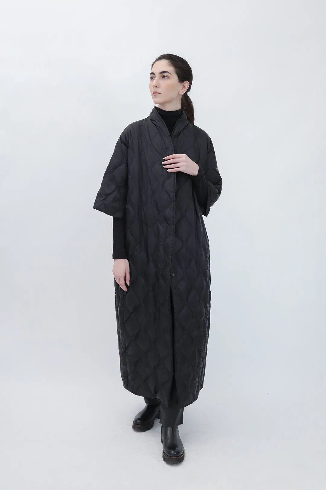 LONG HEIDI COAT IN GOOSE DOWN