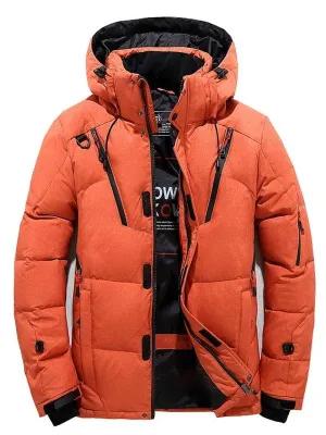 Men Hooded Thick Warm Duck Down Parka Coat