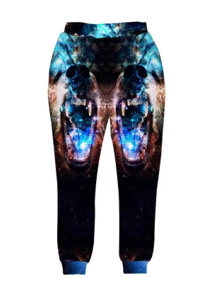 Men's 3D Bear Space Print Pants