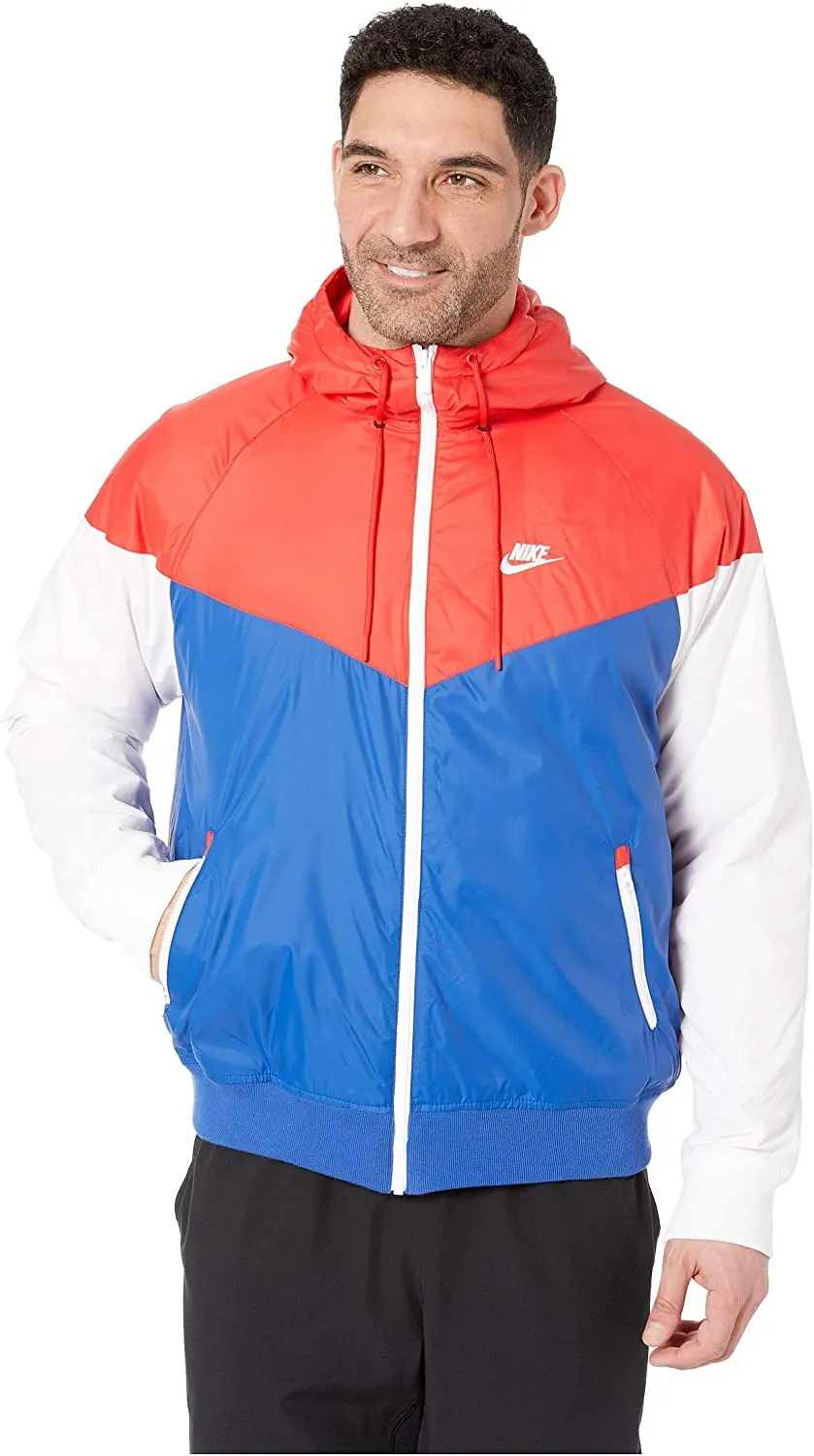 Nike Men's Insulated Windrunner Jacket (X-Large, University Red/Indigo Force/White)