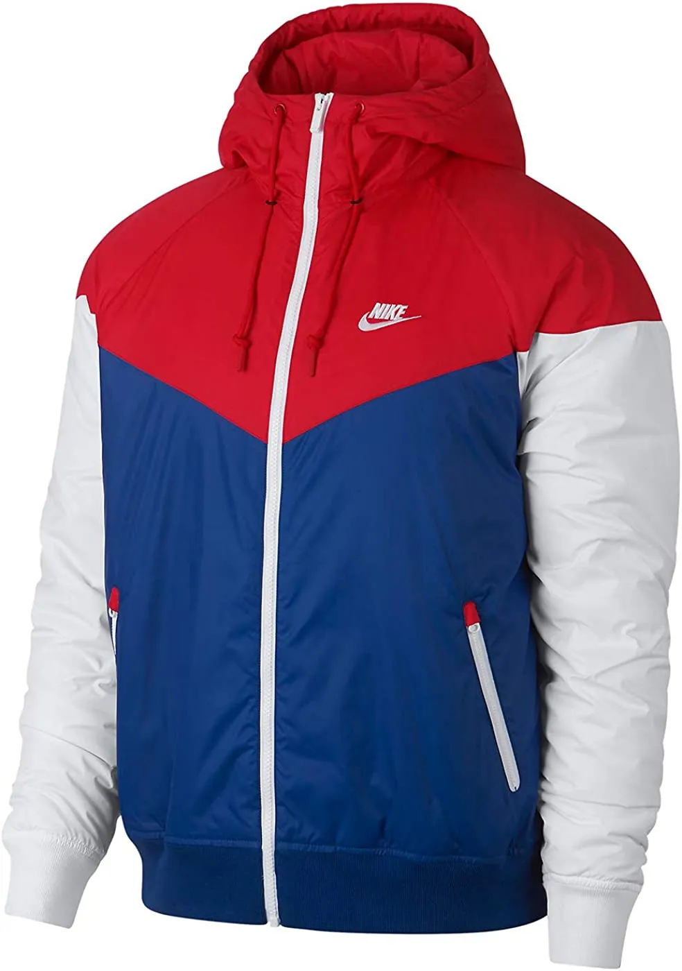 Nike Men's Insulated Windrunner Jacket (X-Large, University Red/Indigo Force/White)