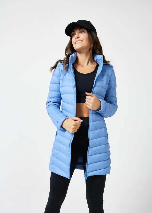 Periwinkle Duck Down Puffer Coat