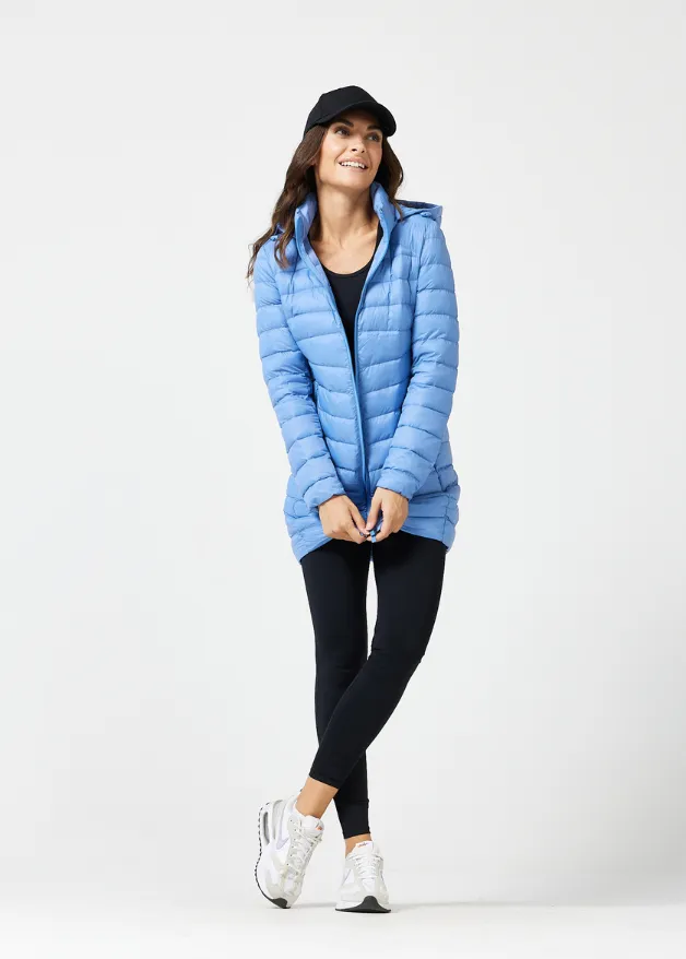 Periwinkle Duck Down Puffer Coat