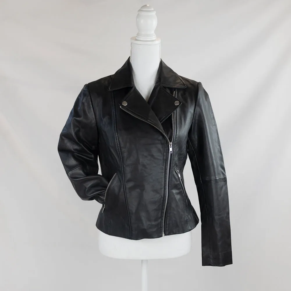 (Real Leather) Custom Bride Leather Jacket