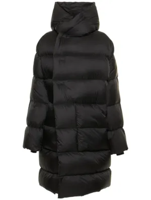 Rick Owens   LS hooded liner long down coat 