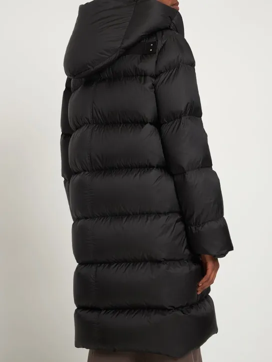 Rick Owens   LS hooded liner long down coat 