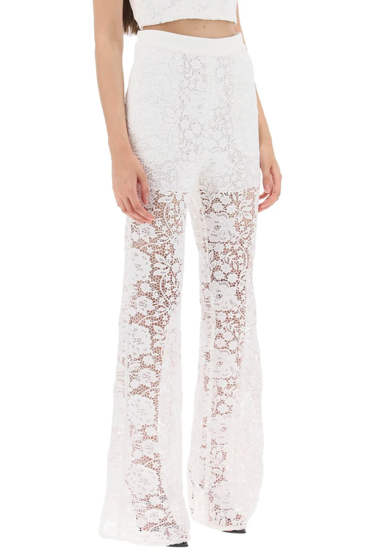 Self portrait flared lace pants