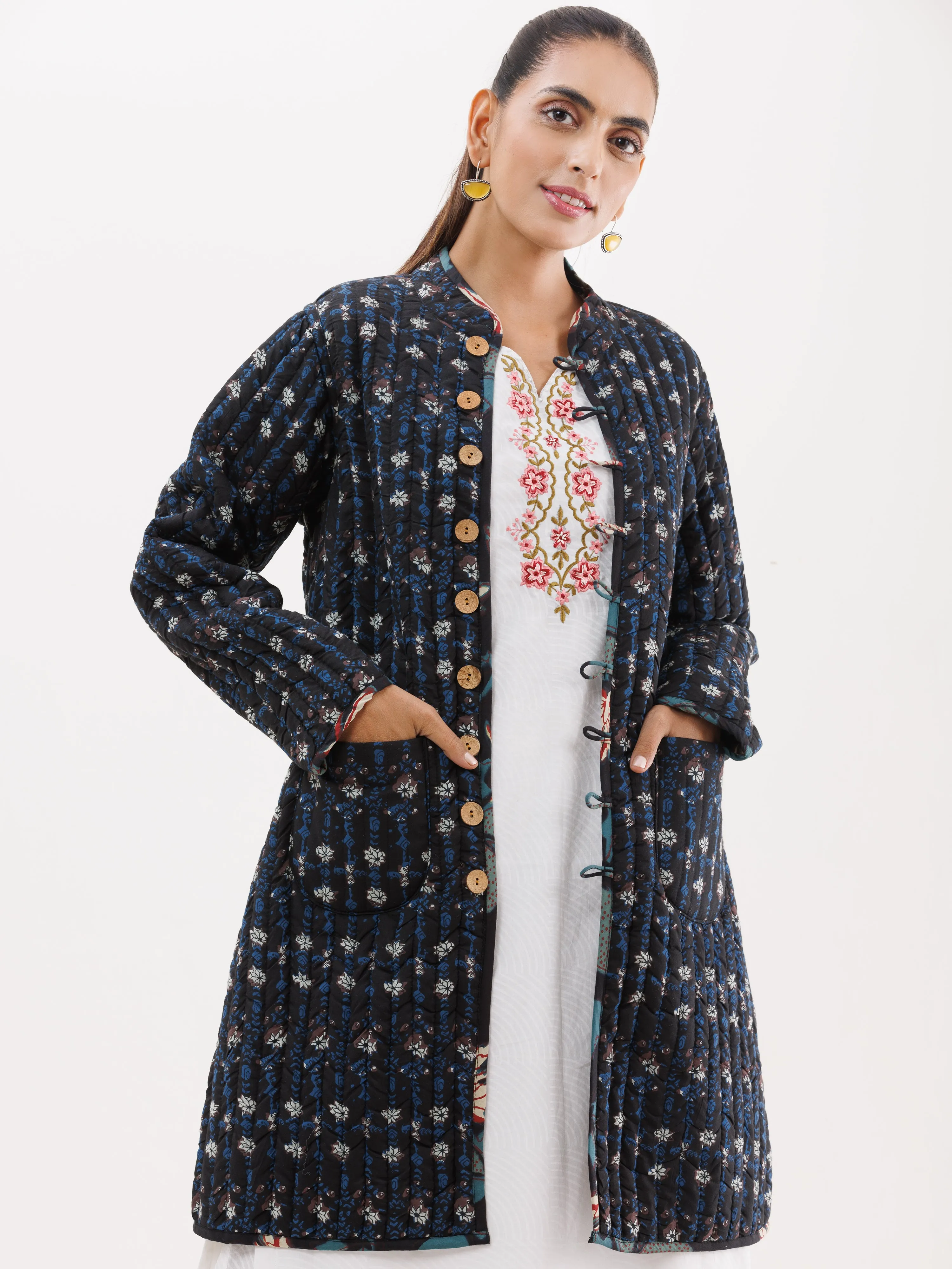 Shishir Amara Ajrakh Quilted Reversible Jacket