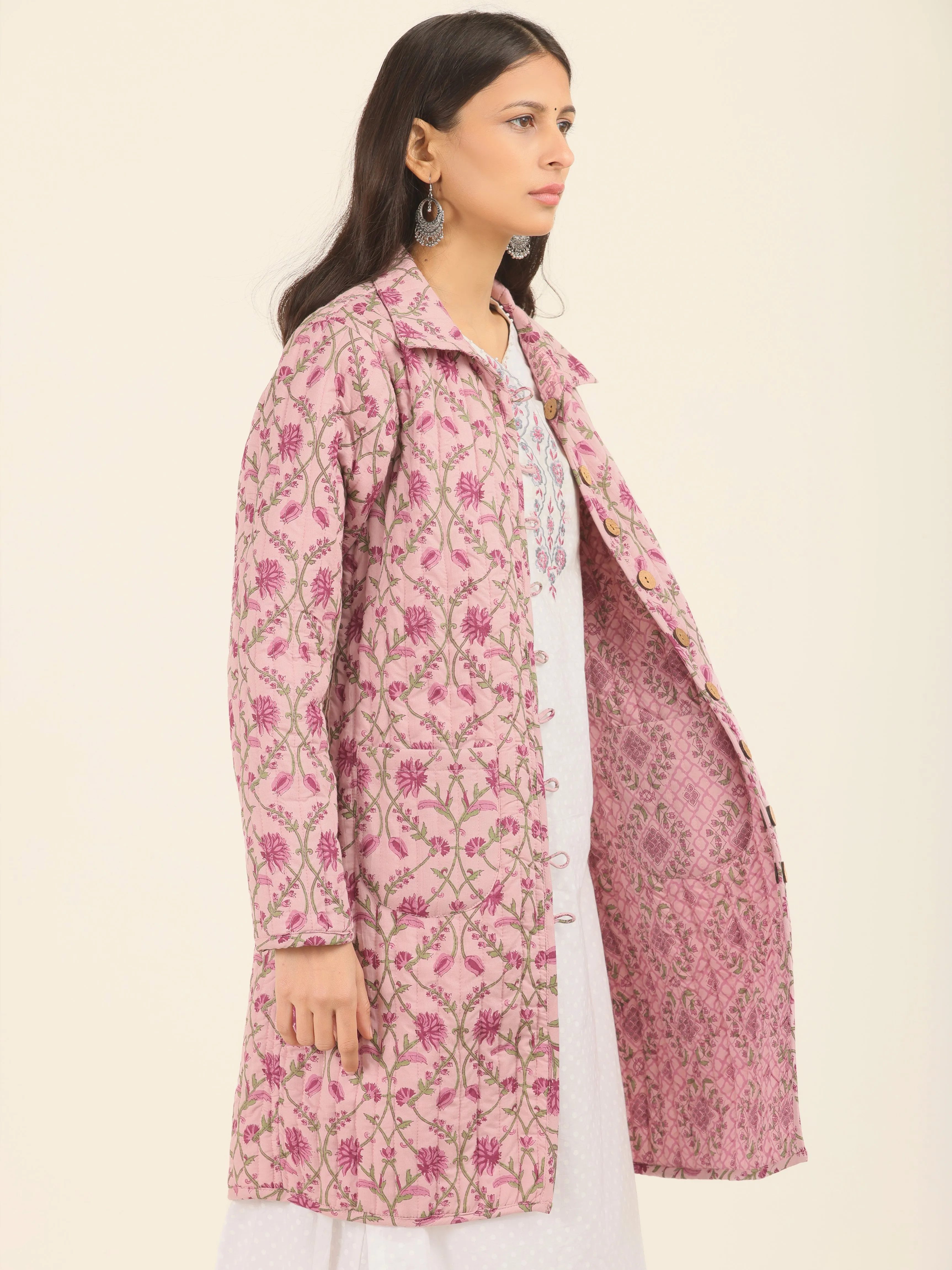 Shishir Jasmine Quilted Reversible Jacket