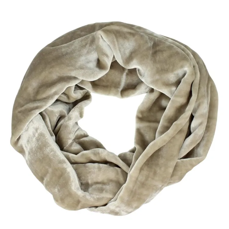 Silk Velvet Infinity Scarf