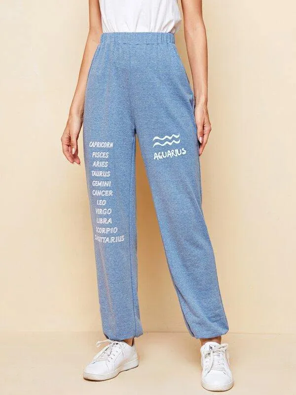 Slogan Graphic Sweatpants