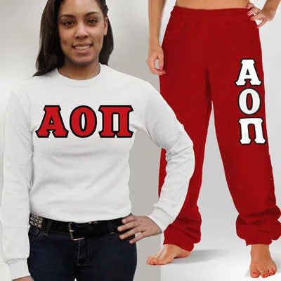 Sorority Long-Sleeve and Sweatpants, Package Deal - TWILL