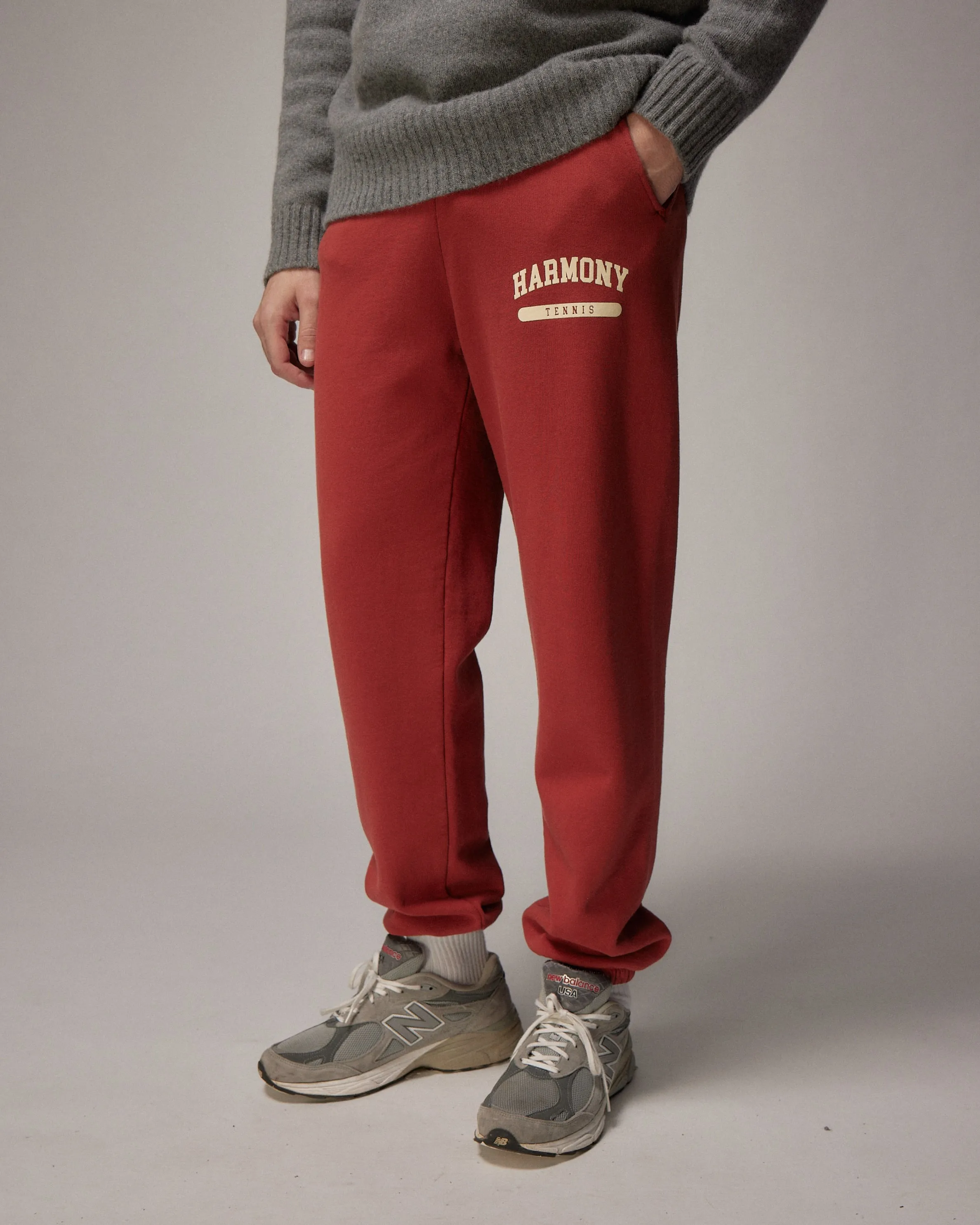 Tennis Sweatpant - Rust - Cotton Jersey