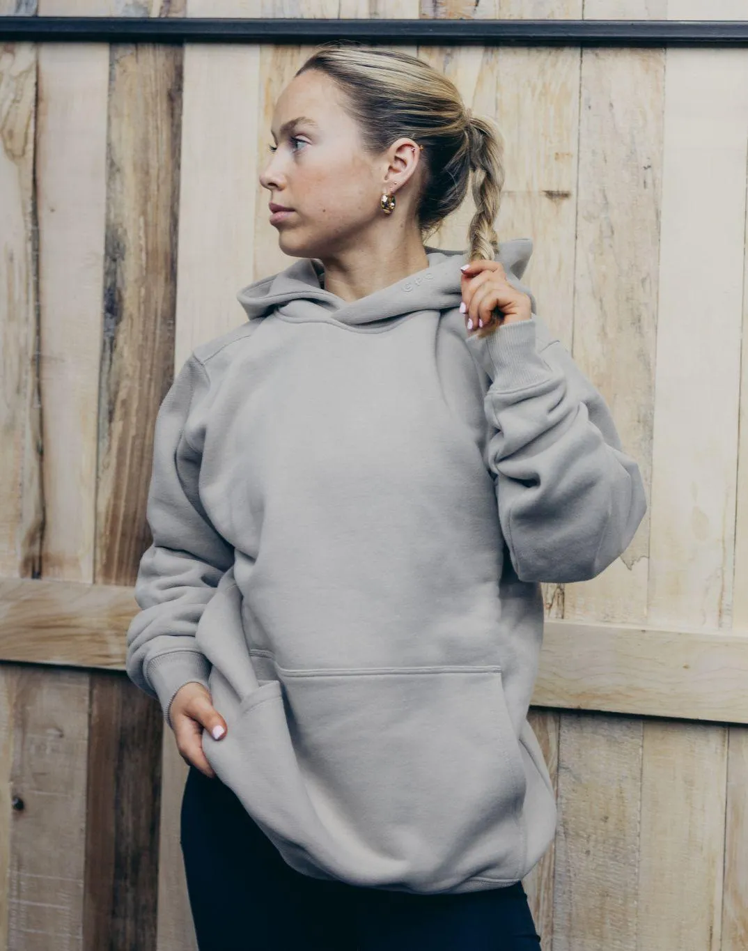 The Oversized Pullover Hoodie in Ashwood