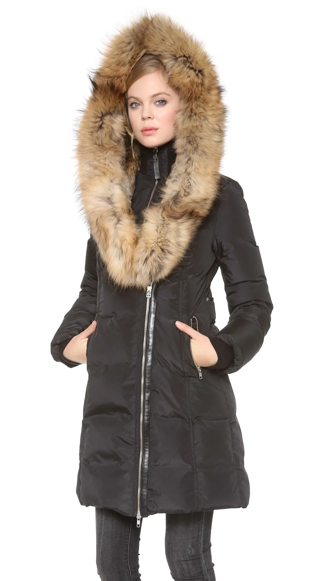 Trish Down Coat With Fur Hood