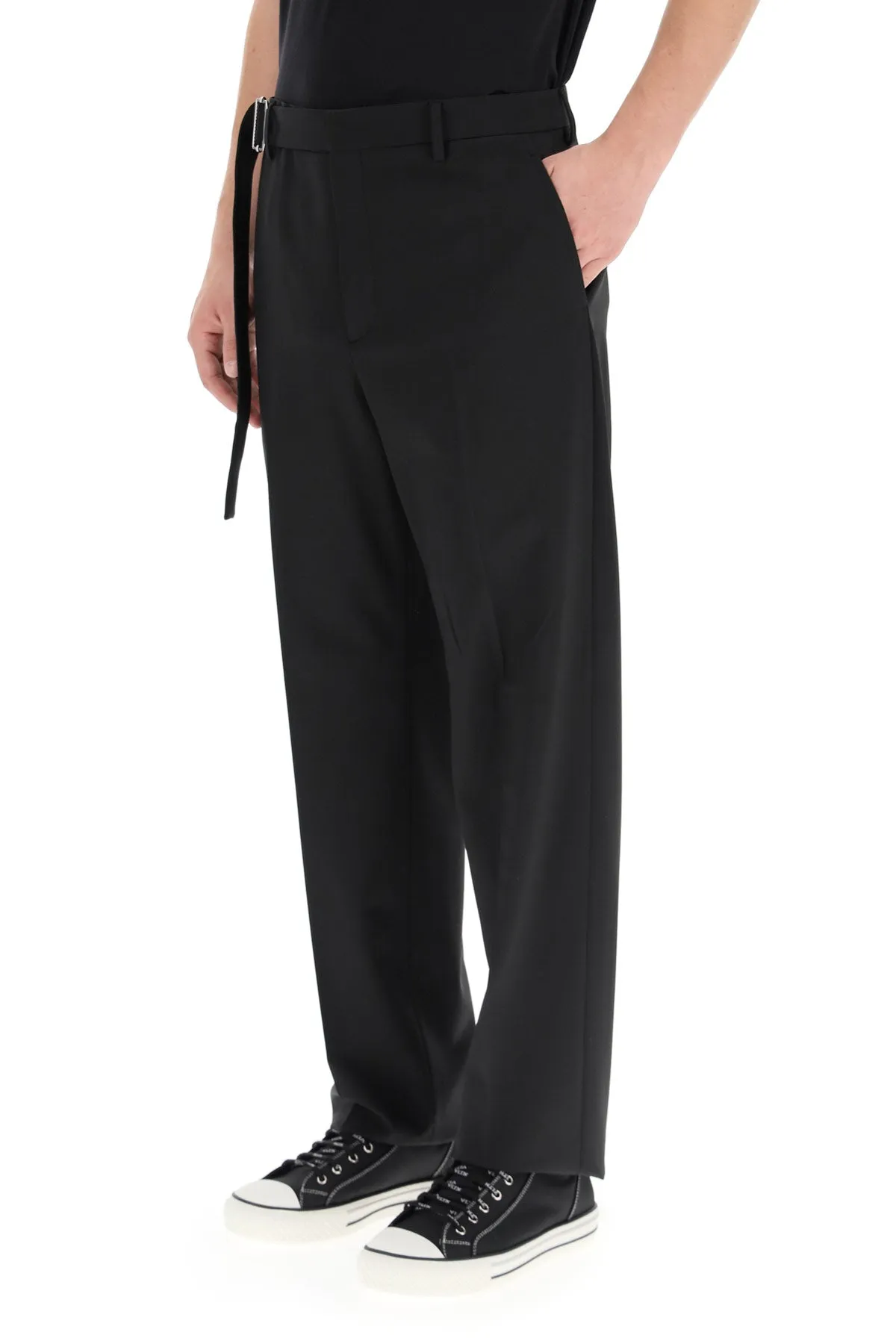 Valentino wool trousers with long belt