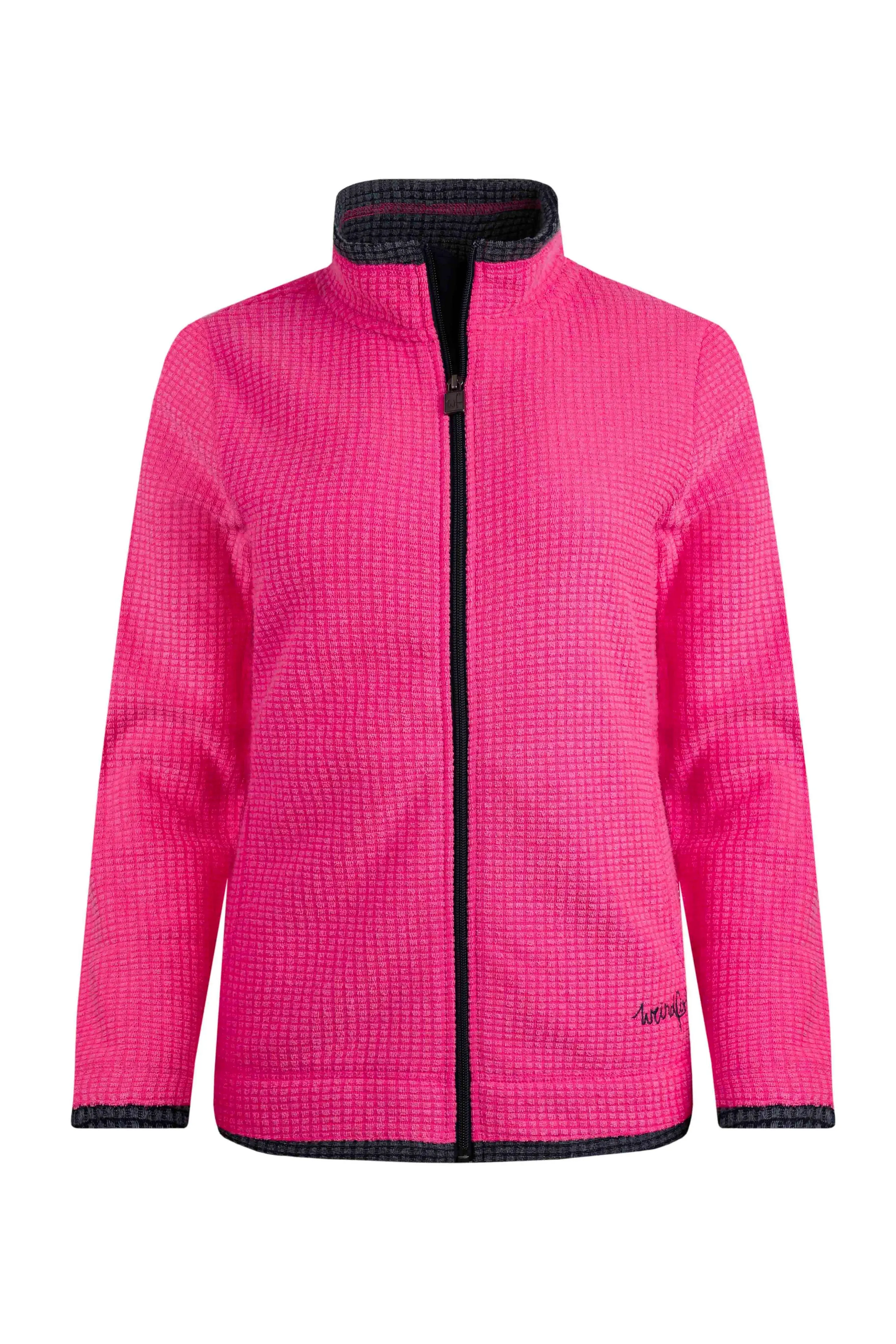 Weird Fish 12 Begonia Pink Ariana Eco Full Zip Grid Fleece