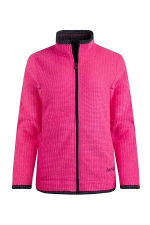 Weird Fish 12 Begonia Pink Ariana Eco Full Zip Grid Fleece