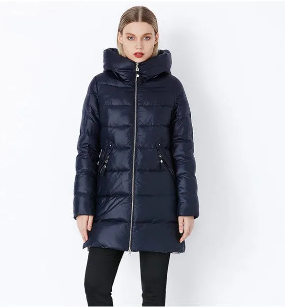 Women's Winter Warm Long Down Coat With Hood