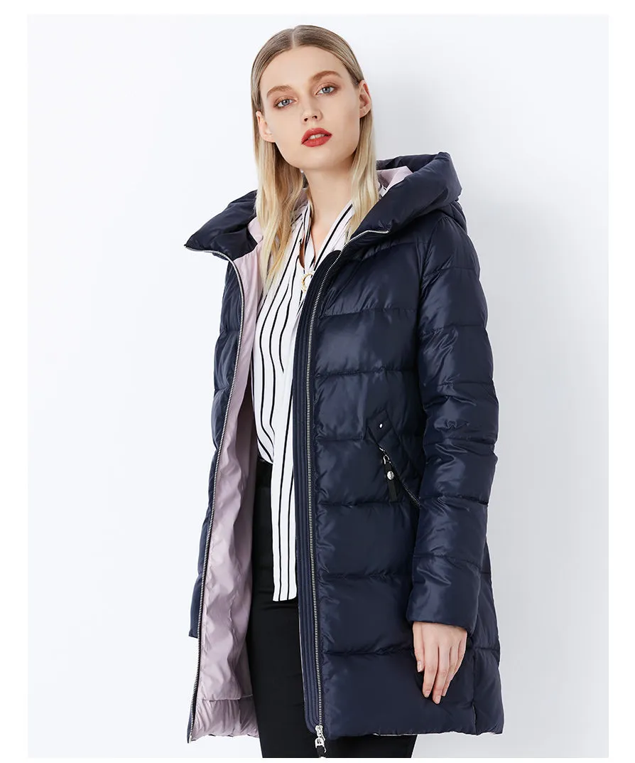 Women's Winter Warm Long Down Coat With Hood