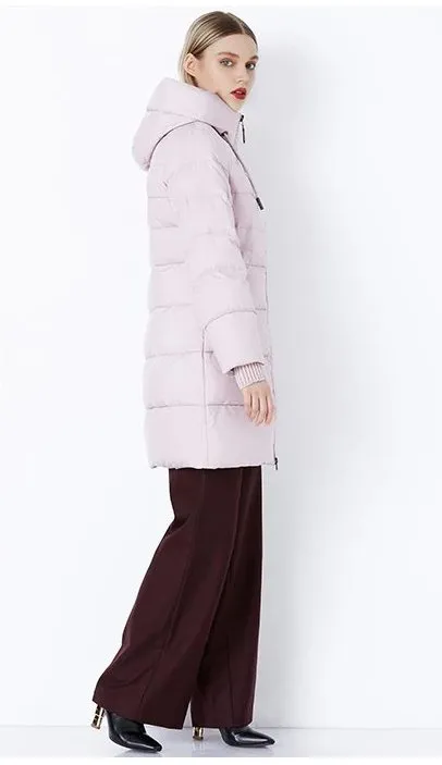 Women's Winter Warm Long Down Coat With Hood