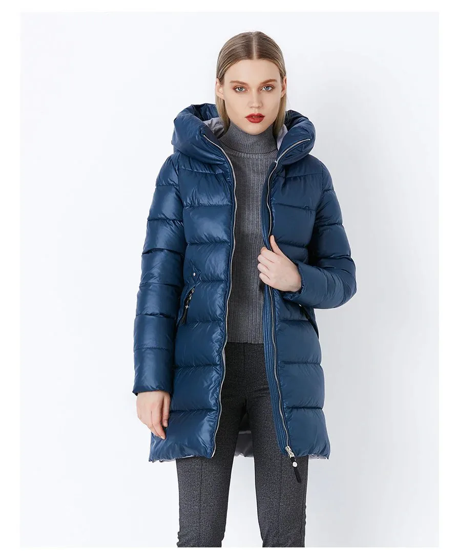 Women's Winter Warm Long Down Coat With Hood