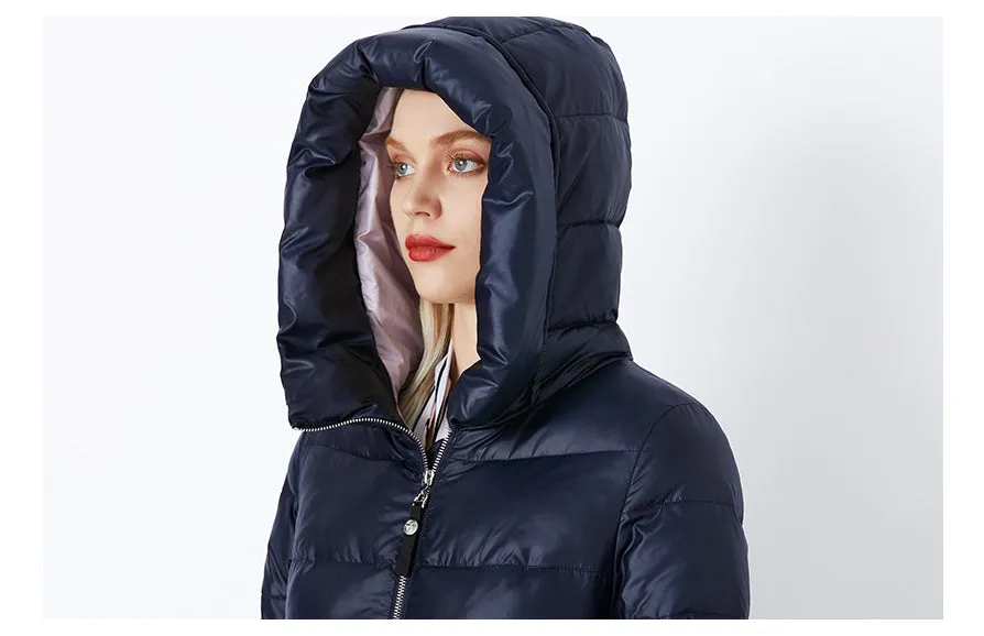 Women's Winter Warm Long Down Coat With Hood