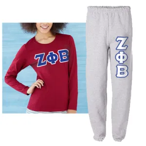 Zeta Phi Beta Long-Sleeve & Sweatpants, Package Deal - TWILL